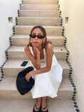 Mesh Vest Sweet Splicing Fake Two-Piece Self-Sightament Dress 2025 Summer