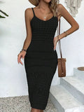 New Beach Hooded Jersey Knitted Sexy Sling Dress Sunscreen