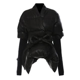 New Camouflage Personality Splicing Knitted Cuffs Waist Personality Tailoring Cotton Coat