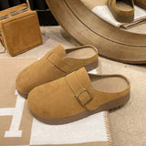 Thick-Bottomed Bag Head Half Slippers Women's New Autumn 2025 New Fashion Soft Bottom Comfortable Anti-Slip Ken