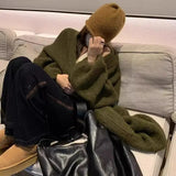 Languid Wind Long Sweater Coat Women's Autumn And Winter New Loose High-End Feeling Thick Knitted Open