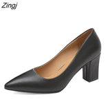 Women's High Heels High Heels Dress Shoes Pointed Toe Boat Shoes Ladies White Wedding Square Heel Ladies Dress