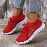 43-Yard Single-Shoe Lace Mesh Sneakers Women's Version Of Lightweight Flat-Bottomed Large-Size