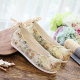 Zingj Shoes, Hanfu Shoes, Brocade Pomegranate Flower Jacquard, Ancient Women's Single