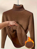 Thicken High-Neck Sweater Temperament Inside To Keep Warm Jacket