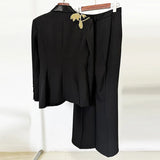 Star Fashion New Heavy Industry Nails Repair Suit Trouser Trousers Set Two