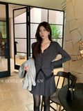 Xixi 2025 Autumn White Label New Temperament Lace V-Neck Wool Bottoming Shirt Women