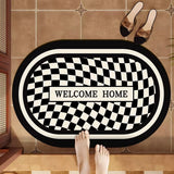 Zingj Fragrant Wind Bathroom Anti-Slip Floor Mat Toilet Toilet Shower At The Door Of The Suction Speed Dry Foot Mat Door