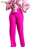 Pieces Women's Sets Summer Autumn Flower Print Blouse Shirt Suit Tops And Pants Suits Dashiki African Set Tracksuit