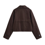 Women's Clothing Explosion Fashion Casual Street Collar Short Wind