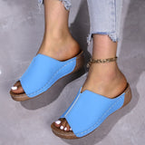 New Large-Size Women's Shoes Sandals Comfortable Slope And Slippers