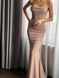 Dresses for Women Almond Corset Maxi Dress Draped Evening Night Party Dresses Bodycon Sexy Backless Dress with