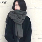 Women Scarves Solid Winter Soft Korean Style Outdoor Trendy Warm All-match New-arrival Hot Selling Female Couple Thickening