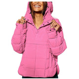 Autumn And Winter New Fashion Loose Long-Sleeved Hooded Cotton Jacket Warm