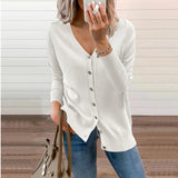 Zingj And Winter New Knit Cardigan Female Loose Jacket With Woolen Sweater V-Neck Sweater Coat Women's Clothing-Outfit