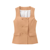 New Lining Button-Button Vest 8010600 Open Straight Trousers
