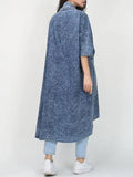 Zingj Ebay Cardigan Denim Trench Coat Women's Fashion Lapel Bat Sleeve Loose Coat Female