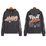 Printing Leisure Retro Tide Card Loose Hooded Sweaters For Men And