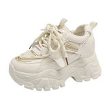 Dad Shoes Women's Breathable 2025 New Spring Mesh Sneakers Loose Cake Thick Bottom 8 Cm To Increase Women's