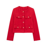Women's Clothing Explosion Fashion Temperament Commuting Round-Neck Long-Sleeved