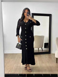 2025 Long-Sleeved Dress With Slim Skinny Knitted Long-Sleeved