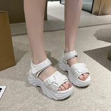 Spring And Summer Velcro Cake Shoes 2025 New Korean Casual Sports Roman Platform