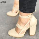 Women Pumps Plus Size 35-43 Women Heels Chaussures Femme Gladiator Summer High Heels For Party Wedding Shoes Women Thick