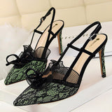 Shoes Lace Hollow Woman Pumps Sexy High Heels Party Shoes Fashion Women Heels Ladies Shoes Women Sandals Plus Size 42