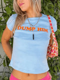 Letter Pattern Crop Top- Outfit