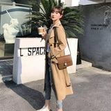 Zingj Trench Coat Female Spring And Autumn 2024 Spring New Medium And Long Korean British Style Small People Wear A