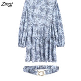 Dress Women Puff Sleeve Sashes Retro Slim Popular Korean Style Leisure Simple Fashion Ladies All-match Vestido