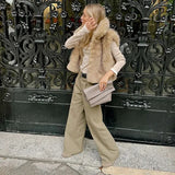 Women's ZA Flat For Fashion Vest Faux Fur Effect