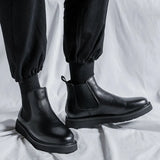 2025 New Set Of Foot British Wind Help Thick Bottom Male Black Spot Round Head Martin Boots 86270-R