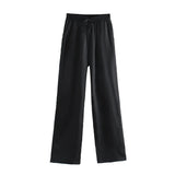 New Pocket Pendent Loose Shirt Elastic Waist Pant