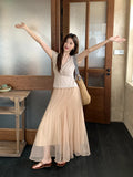 Xixi 2025 Summer New Temperament Apparent Thin High-Rise Half-Dressed Dress Dress