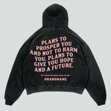 Zingj Cotton Top Y2K New Casual Loose Hoodies Street Harajuku Hip Hop Letter Print Pullover Unisex Punk Retro Hoodie Coat Men 1215-0-Outfit