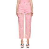 Zingj Jeans Female 2024 New Fashion Nail Drill Design Sense Hollow Out Wash Water Versatile Trousers Summer