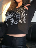 crop top with long sleeves and