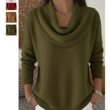 Women's Autumn And Winter New Solid Color Long-Sleeved Top