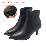 autumn and winter new style with fine pointed high heels Martin boots white boots leather boots Women's boots spring