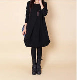 The Autumn Of 2025, The New Korean Version Of The Women's Large-Size Loose Leisure Folds And Irregular Pocket Collar Long-Sleeved