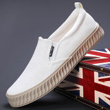 The Autumn Of 2025, The New Men's Shoes Fashion Casual Men's Canvas Shoes Comfortable Flat Soles Of Lazy Men's
