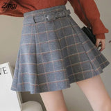 Skirts Women Chic Elegant Simple All-match Empire Preppy Style Ladies Clothes Retro Fashion Ulzzang Basic Fall Mujer