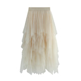 Mesh Dress Women's Long Mid-Term 2025 Spring New Yarn Skirt High-Waisted Thin Skirt