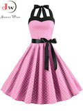Women Sexy Nightclub Dress Summer Vintage Halter Party Dresses Elegant Cocktail Blackless A-Line Blue Black