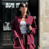 Women's Explosive Collar Zipper Pocket Long-Sleeved