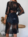 Summer New High-End French Resort Style Design Embroidery Loose V-Neck Solid Color Niche Sunscreen Shirt