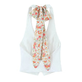 Women's Explosive Print Thin Scarf Ornament Hanging Neck Top High Waist Shorts