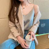 Fashion Silk Women Camis Women Silk Tank Tops Woman Sleeveless Satin Top Camis Woman Halter Top 2023 Sexy Strap