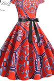 Print Halloween Women 2023 Summer O Neck Short Sleeve Party Robe Femme Elegant Vintage